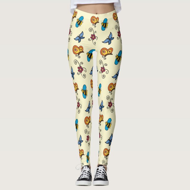 Schmetterlinge Schnecken Insekten Thunder_Cove Leggings (Vorderseite)