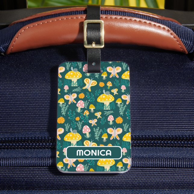 Schmetterlinge Schnecken & Pilze Niedliche KUNSTST Gepäckanhänger (Vorderseite Insitu 2)