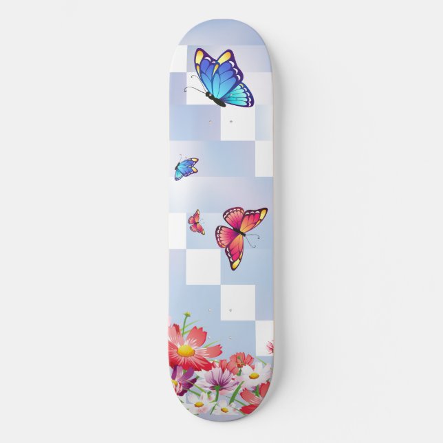 Schmetterlinge Skateboard (Vorderseite)