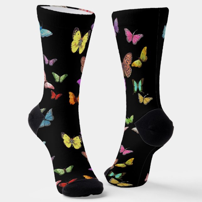 Schmetterlinge Socken (Gewinkelt)