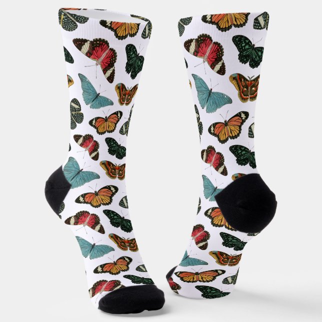 Schmetterlinge Socken (Gewinkelt)
