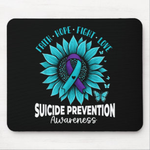 Schmetterlinge Sonnenblume Suizidpräventionsbewuss Mousepad