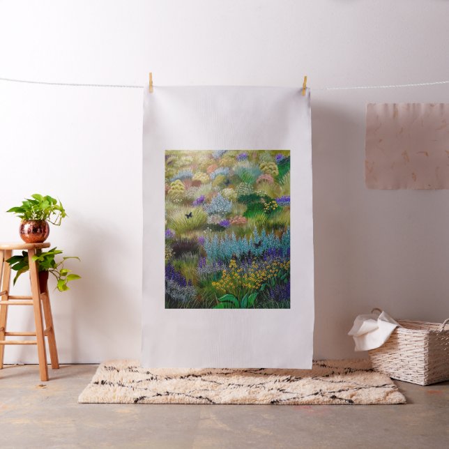 Schmetterlinge spielen auf dem Feld Stoff (Beispiel)