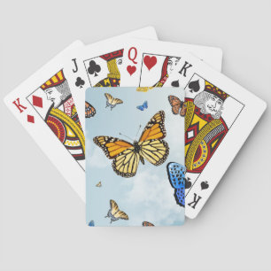 Schmetterlinge spielen Karten Spielkarten
