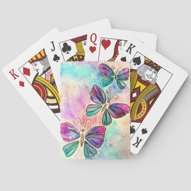 Schmetterlinge spielen Karten Spielkarten (Rückseite)