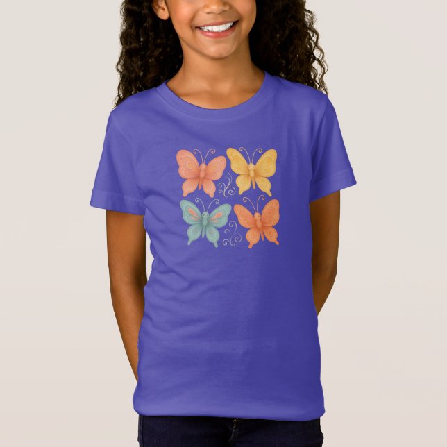 Schmetterlinge T-Shirt Fantasie (Vorderseite)