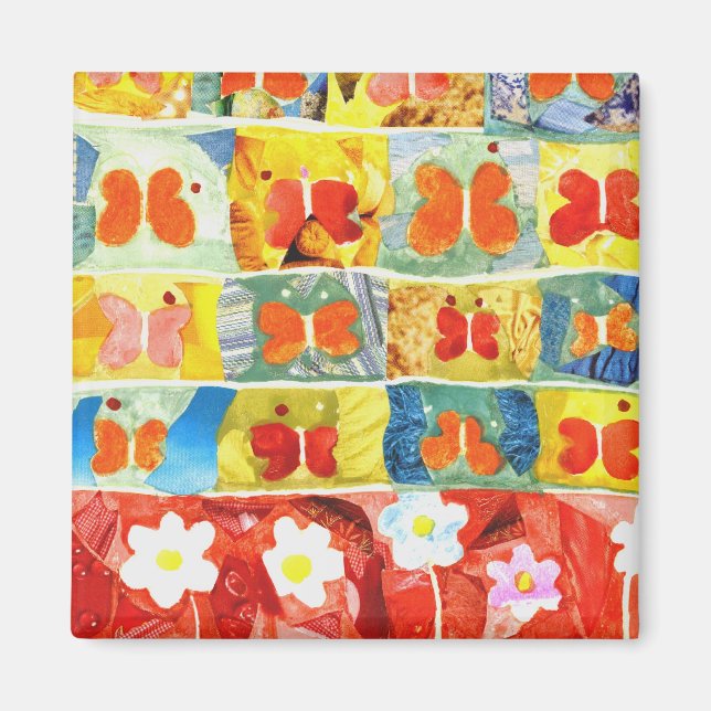 Schmetterlinge tanzen Magnet (Vorne)