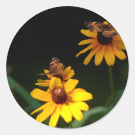 Schmetterlinge und Aufkleber für Wildblumen