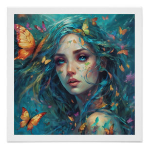 Schmetterlinge und Blues Reihe 6 Poster