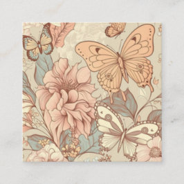 Schmetterlinge und Blume Begleitkarte