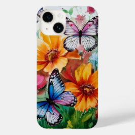 Schmetterlinge und Blume Case-Mate iPhone 14 Hülle