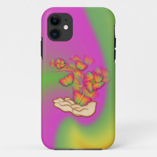 Schmetterlinge und Blume Case-Mate iPhone Hülle