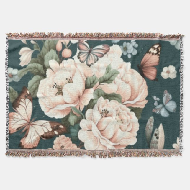 Schmetterlinge und Blume Decke (Vorderseite)