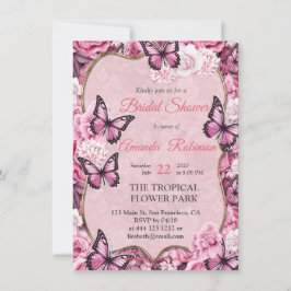 Schmetterlinge und Blume in verschiedenen Farbtöne Einladung
