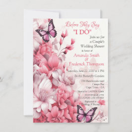 Schmetterlinge und Blume in verschiedenen Farbtöne Einladung