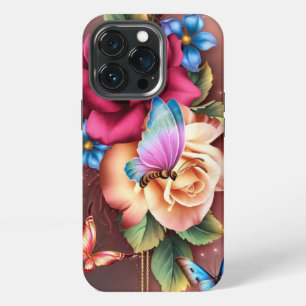 Schmetterlinge und Blume iPhone 13 Pro Hülle