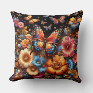 Schmetterlinge und Blume Kissen