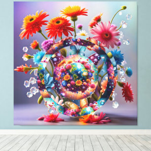 Schmetterlinge und Blume Leinwanddruck