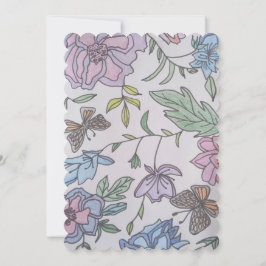 Schmetterlinge und Blume Save The Date