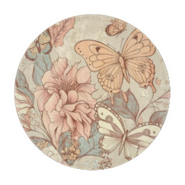 Schmetterlinge und Blume Schneidebrett