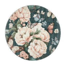 Schmetterlinge und Blume Schneidebrett