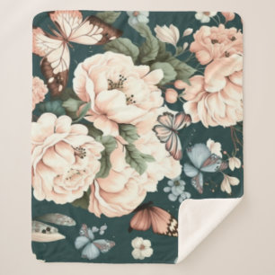 Schmetterlinge und Blume Sherpadecke