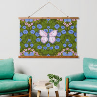 Schmetterlinge und Blume Symmetrie, blau und rosa