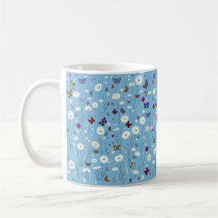 Schmetterlinge und Blume Tasse