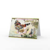 Schmetterlinge und Blume Vintager Muttertag