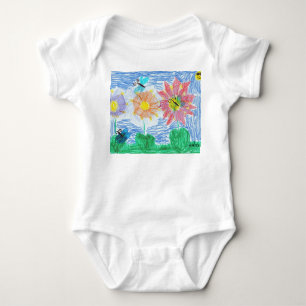 Schmetterlinge und Blumen durch John Baby Strampler