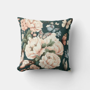 Schmetterlinge und Blumen Kissen