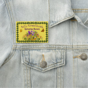 Schmetterlinge und Blumen Namensschild