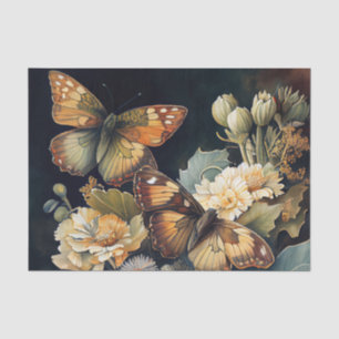 Schmetterlinge und Blumen Seidenpapier