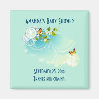 Schmetterlinge und Blüten Babydusche