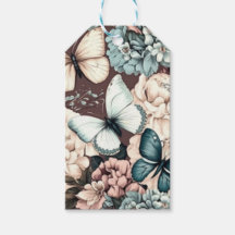 Schmetterlinge und braune Blume