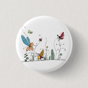 Schmetterlinge und Feen Thema Button