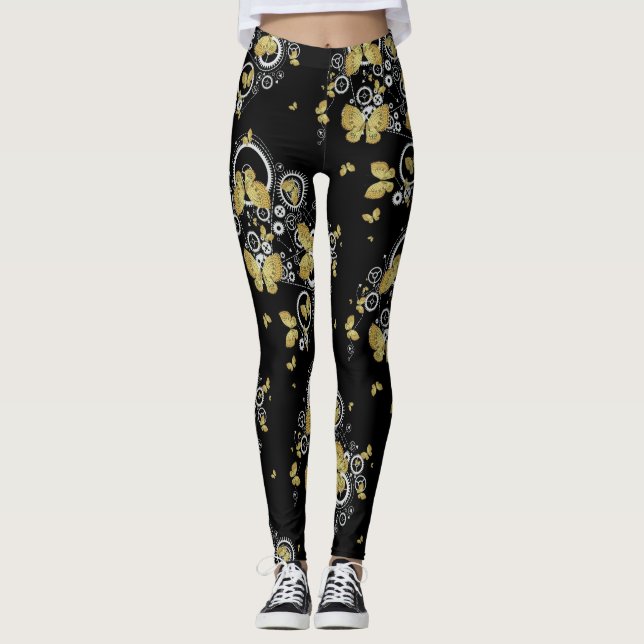 Schmetterlinge und Gänse. Leggings (Vorderseite)