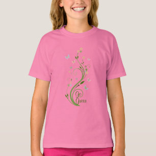 Schmetterlinge und grüner Wein T-Shirt