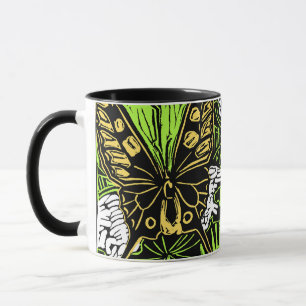 Schmetterlinge und Königin Anne's Lace Tasse