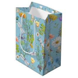 Schmetterlinge und Libellen auf Wildblumen Mittlere Geschenktüte