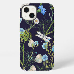 Schmetterlinge und Libellen mit Blumen iPhone 13 Hülle