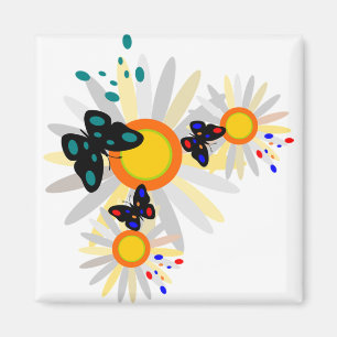 Schmetterlinge und Milchprodukte Magnet