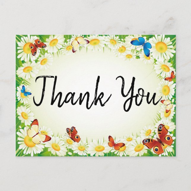 Schmetterlinge und Milchprodukte Postkarte (Vorderseite)