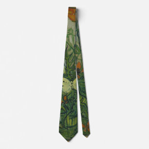 Schmetterlinge und Mohn von Vincent van Gogh Krawatte