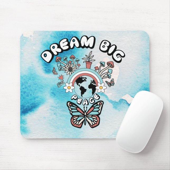 Schmetterlinge und Pilze Träumen Große positive In Mousepad (Mit Mouse)