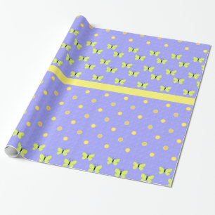 Schmetterlinge und Polka Dots Umschlagpapier Geschenkpapier