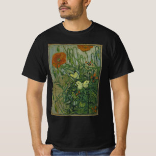 Schmetterlinge und Poppies von Vincent van Gogh T-Shirt