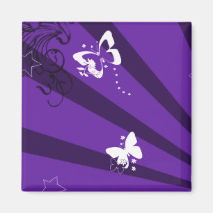 Schmetterlinge und Sterne 6 Magnet