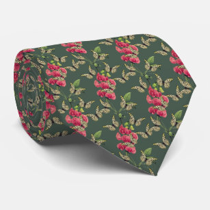 Schmetterlinge und süße Erbsen-Blume grün Krawatte