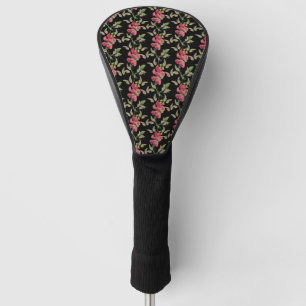 Schmetterlinge und süße Erbsen-Blume schwarz Golf Headcover